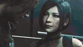 RESIDENT EVIL 2 Remake Leon and Ada Kiss Scene 1080p 60FPS [upl. by Geis]