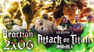 Attack on Titan  2x6 Warrior  Group Reaction REUPLOAD YouSeeBIGGIRL T T [upl. by Melonie]