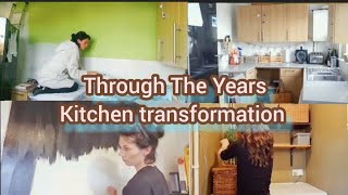 THROUGH THE YEARS 🌟 KITCHEN TRANSFORMATION diy homedecor kitchentransformation homediy [upl. by Fast]