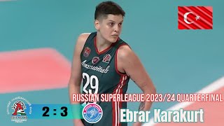 Russian Superleague 202324 Quarterfinal Lokomotiv vs ProtonSaratov Ebrar Karakurt [upl. by Jarlen877]