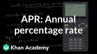 Annual Percentage Rate APR and effective APR  Finance amp Capital Markets  Khan Academy [upl. by Fira]