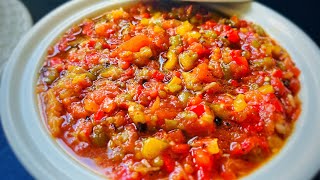 Salade de poivrons et tomates grillés mechouia façon Marocaine 🇲🇦 [upl. by Willem612]