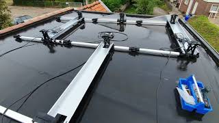 Plat dak met epdm vullen met 12 zonnepanelen 330wp  monteren met flatfix fusion [upl. by Gunnar]