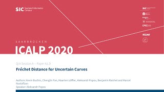 A1D — Fréchet Distance for Uncertain Curves [upl. by Penthea]