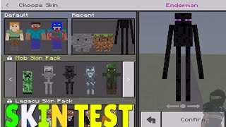 Skin test mob skin review  Zombie  enderman [upl. by Nniuq]