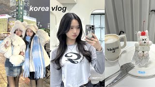 KOREA VLOG🌨️ first winter in seoul night out with friends cute cafes what i eat on the plane [upl. by Guidotti176]