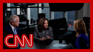 Kamala Harris and Tim Walz CNN interview part 2 IsraelHamas war [upl. by Nirra]