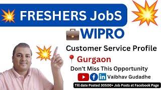 Wipro is Hiring at Gurgaon  Jobs in Gurgaon  Gurgaon Jobs Vacancies vaibhavdgudadhe gurgaon [upl. by Ihcalam]