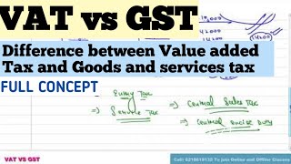 Difference between VAT and GST  VAT Vs GST  How GST is different from VAT Bcomca [upl. by Jaddo672]