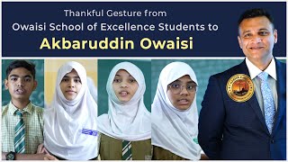 Owaisi School students express gratitude to Akbaruddin Owaisi [upl. by Ledba937]