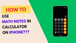 How to Use Math Notes in the Calculator App on iPhone in iOS 18 [upl. by Odrarej50]