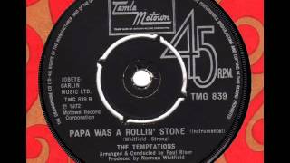 TEMPTATIONS Papa was a rollin stone Instr [upl. by Anaid]