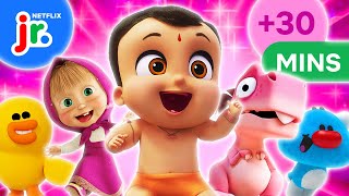 MEGA Cartoon Compilation 30 Minutes 🎬✨ Bad Dinosaurs Mighty Little Bheem amp More  Netflix Jr [upl. by Vidal]