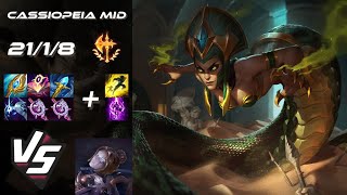 MID Cassiopeia vs Orianna  EU Grandmaster Patch 1421 [upl. by Brigida]