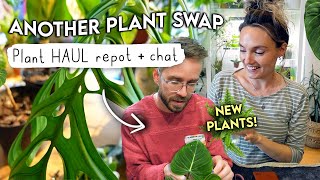 Another Plant Swap HAUL  Repot 🌱 Come Plant Swapping With Me [upl. by Nirb]