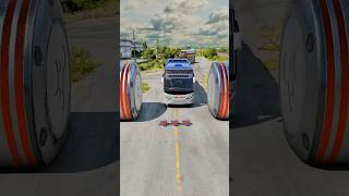 CRASH TEST Mixed Colour City Bus vs Bollardsbeamngshorts bus shorts [upl. by Okikuy637]