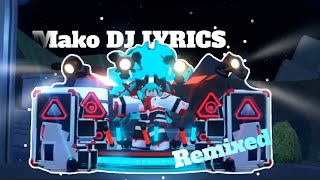 MAKO MIKU DJ BOOTH LYRICS REMIXEDEDITED  Tower Defense Simulator [upl. by Navets]