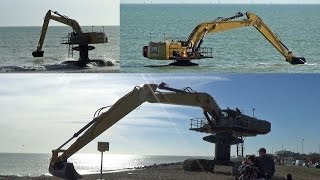 🇳🇱 Snijder BV CAT Elevated Excavator mobydig at The Rampion Wind Farm Construction [upl. by Simmonds]