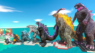 EVOLUTION of GODZILLA New Empire Size Comparison VS KING KONG  Ghidorah  ARBS [upl. by Sinnaiy]