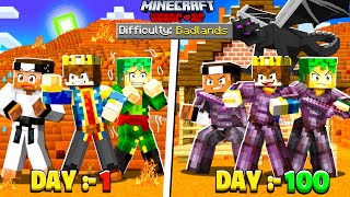 FINALE  100 Days In BADLANDS ONLY WORLD in Hardcore Minecraft 😰 [upl. by Asoral468]