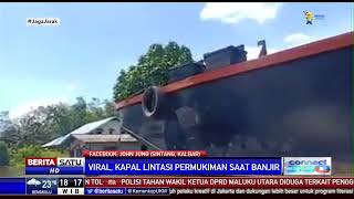 Video Viral Banjir di Sintang Kapal Tongkang Bisa Masuk Permukiman [upl. by Bergman]