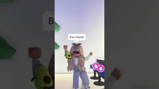 When Dad gets MAD at you for Yelling at Roblox BUT THEN…🤣💀 adoptme roblox robloxshorts [upl. by Atiram]