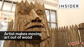 This artist makes whimsical moving art out of wood [upl. by Wolpert]