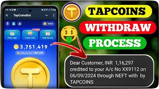 Tapcoin Withdrawal Kaise Kare Tap Coin Claim Process  TAPCOINS Listing Date  Main Factors [upl. by Vastha]