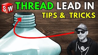 How to create THREADS in SOLIDWORKS with THREAD LEAD IN [upl. by Sillsby293]