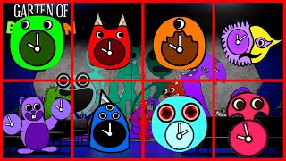 All ending Garten of Banban 123456 New ending Clock Screen Comparison  Monsters Chapters [upl. by Hamel]