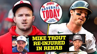 Mike Trout facing more injury concerns  Baseball Today [upl. by Madda]