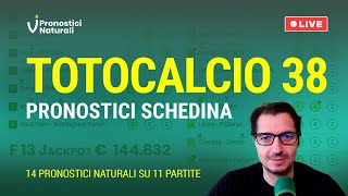 🔴 LIVE H 1830 Schedina Totocalcio 38 schedina interessante con Jackpot su 13 Analisi e pronostici [upl. by Connel]