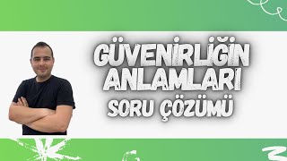 GEÇERLİKGÜVENİRLİK GÜVENİRLİĞİN ANLAMLARI SORU ÇÖZÜMÜ9 [upl. by Braun806]