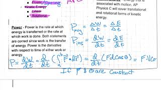 AP Physics C Work Energy Power Notebook Video 2 2024 [upl. by Finlay]