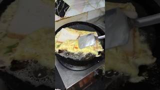 DOUBLE EGGS BREAD OMELETTE 😋 EASY 🤤food trendingshorts omelette [upl. by Hersh284]