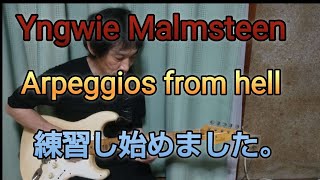 Yngwie Malmsteen Arpeggios from hell練習中ですが、激ムズすぎて😵 [upl. by Aikemehs]