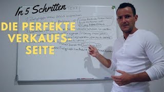 Verkaufen Lernen  Die 5 Schritte zur Erfolgreichen Verkaufsseite [upl. by Dnomed]