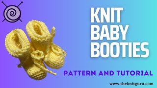 Knitting Simple Baby Booties [upl. by Diet]