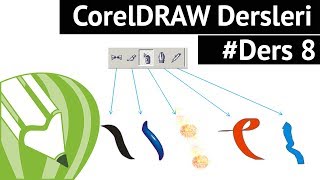 Corel Draw ile Grafik Tasarım  Serbest Çizim Aracının Kullanımı Ders8 [upl. by Etnuahs]