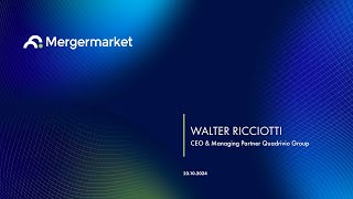 Mergermarket Private Equity amp MampA Forum 2024  Speech of Walter Ricciotti [upl. by Bremer]