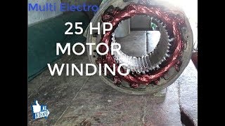 MOTOR WINDING beco 25 hp 1450 rpm 380 volt motor rewinding [upl. by Redneval]