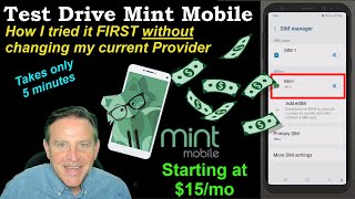 🔴Mint Mobile Test Drive  How to try it on your phone without changing your setup [upl. by Bradney]