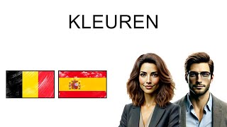 🇧🇪 🇪🇸 Leer eenvoudig SPAANS  Kleuren  Woordenschat [upl. by Ardnahs]