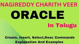 Part 2  Create Table Insert Values And Select Command Examples In Oracle  Oracle In Telugu [upl. by Eikcuhc]