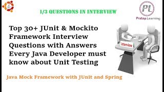 Top 30 Junit and Mockito Framework Interview Questions and Answers  Unit Testing in Java [upl. by Wolf]