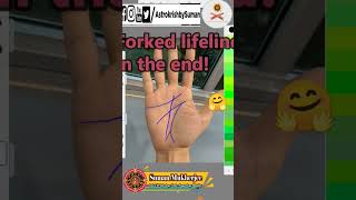 Forked life line palmistry [upl. by Jelle]