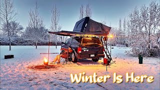 FINALLY Truck Camping in the Snow  Burritos for Supper [upl. by Kinzer195]