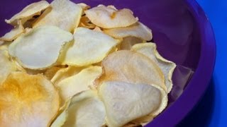 HOW TO MAKE OVEN BAKED POTATO CHIPS  Salt n Vinegar [upl. by Nahtam192]