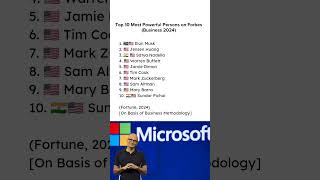 Top 10 Most Powerful Persons Business 2024 shorts elonmusk tesla google microsoft ytshorts [upl. by Nortad]