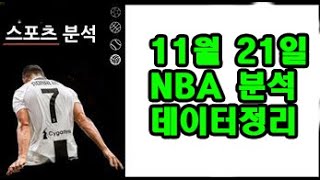 NBA올킬 다음 또 수익 11월21일 NBA 분석 [upl. by Artemahs415]